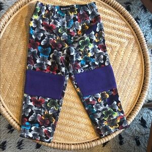 Burton Kids' 3T Multicolor Butterfly fleece pants reinforced knees